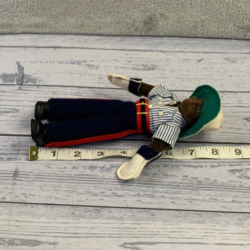 Vintage 50s Norah Wellings Black Felt Souvenir Doll England Jamaica Police 9" - Picture 4 of 9