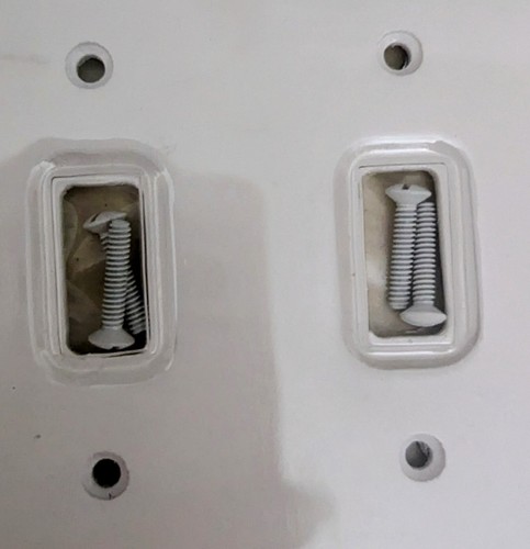 Restore & Restyle Wooden Double Switchplate White Scalloped Switch 097011298 '01 - Bild 4 von 7