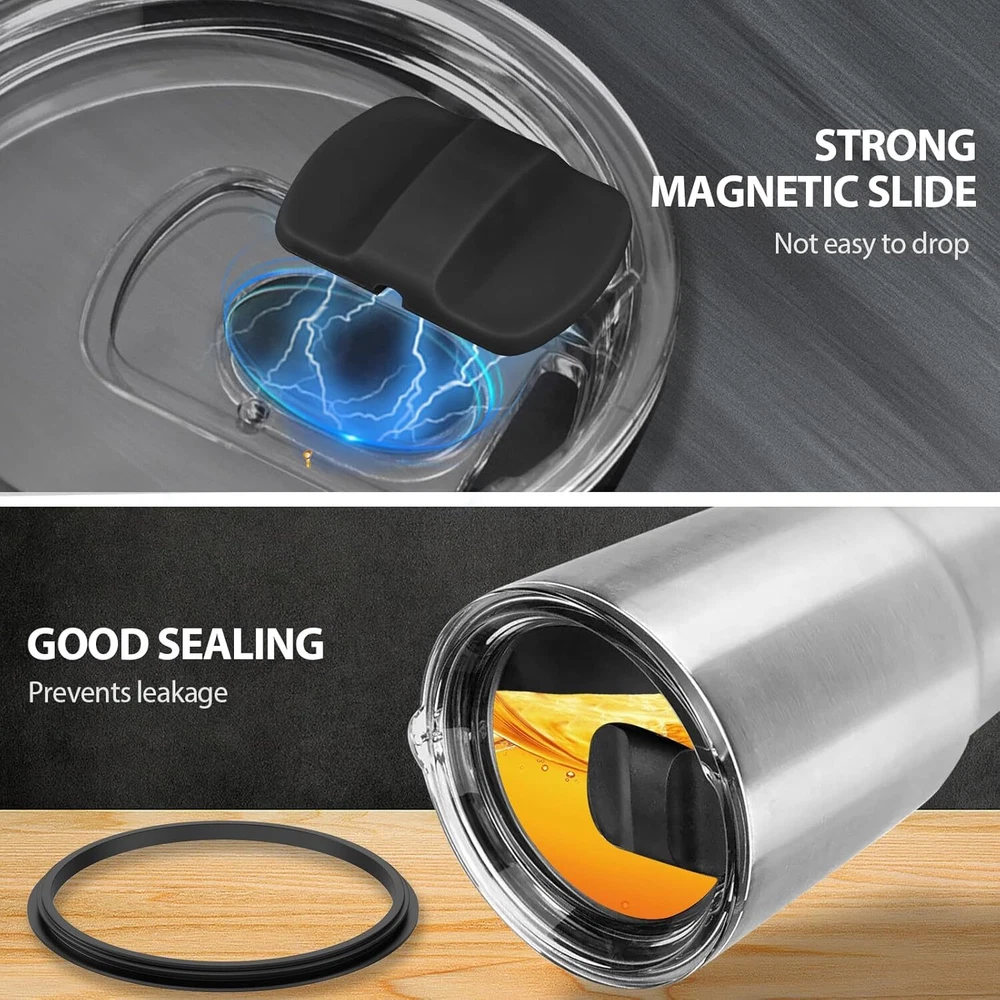 Tumbler Lids for Yeti, 2 Pack 20 oz Magnetic Replacement Covers