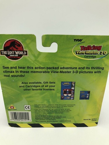 JURASSIC PARK THE LOST WORLD TALKING VIEW-MASTER 3D CARTRIDGE NEU VERSIEGELT 1997 - Bild 2 von 2