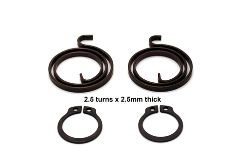 Springs & Circlips KIT for Door Handles 2 turns 2.25/ 2.5 x 1.8mm 2mm 2.5mm/ 3mm - Picture 8 of 14