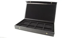 Pocket Watch Display Case Storage Box For 8 Watches Black Liner Snap Buttons