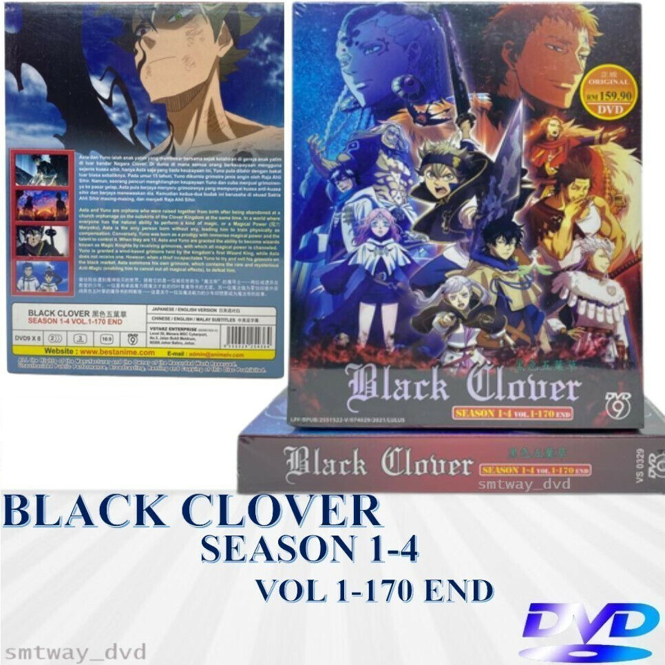 DVD Anime Black Clover Complete Boxset Season 1-4 Vol.1-170 End English  Dubbed