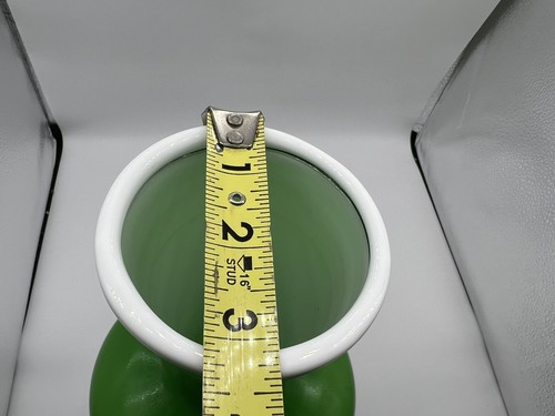 Vintage Mid Century Modern Art Glass Lime Green Cased Glass 13.5” Vase - Picture 15 of 16