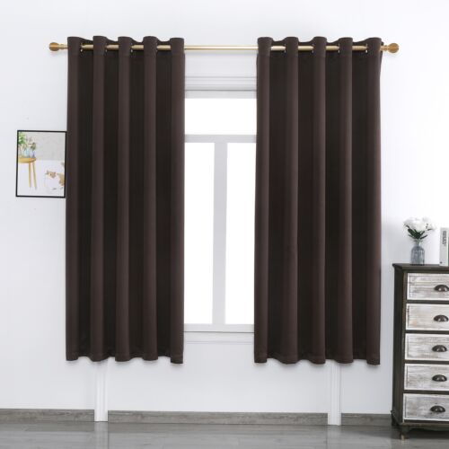Pair Ready Made Thick Blackout Curtains Thermal Ring top Eyelet or Pencil Pleat - Picture 38 of 132