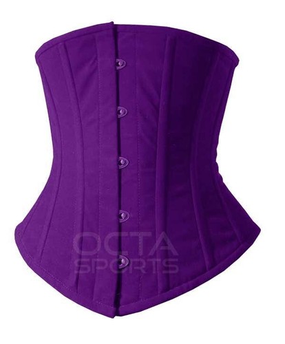 Women's Heavy Duty Double Steel Boned Velvet Underbust Waist Trainer Corset-9966 - Picture 11 of 16