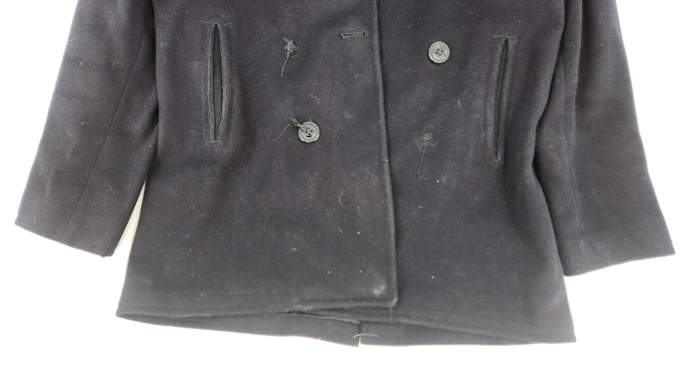 Pembroke US NAVY Peacoat Kersey Wool Military Coat Navy Blue Size 40R - Image 4 of 4