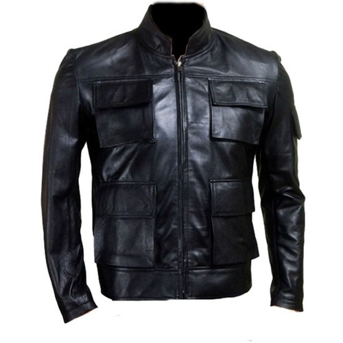Mens Star Wars Han Solo Empire Strikes Back Genuine Leather Halloween Jacket - Picture 2 of 4