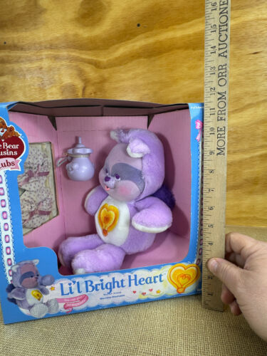 NEW Care Bear Cousin Cub LI'l Bright Heart Raccoon Plush Bottle Booties Kenner - Picture 17 of 18