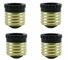 (Pack of 4) Socket Converter Medium (E26) To Candelabra (E12) SATCO 92-400