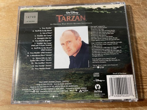 Tarzan (Mark Mancina, Phil Collins) OOP 1999 Disney Ltd Score Soundtrack CD EX - Bild 3 von 3