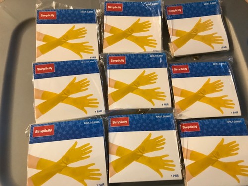 9 pares de guantes accesorios de disfraz largo de superhéroe unisex para adultos oro amarillo - Imagen 1 de 4