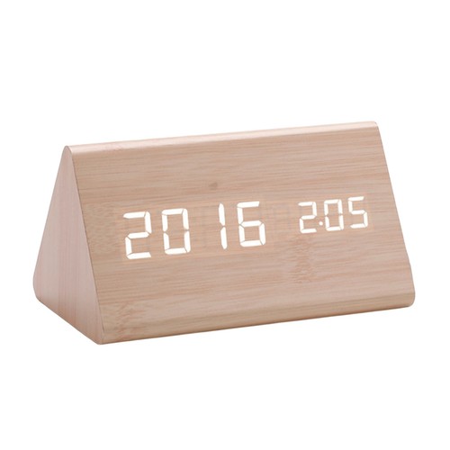 Digital Alarm Clock Wooden Table Desk Bedside LED Clock With Temperature AU - Picture 13 of 18