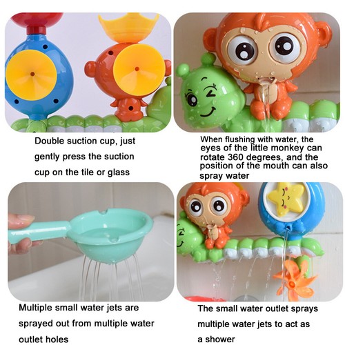 Baby Kids Bath Toy Children Monkey Spray Water Shower Tub Faucet Bathroom Toy - Picture 5 of 7