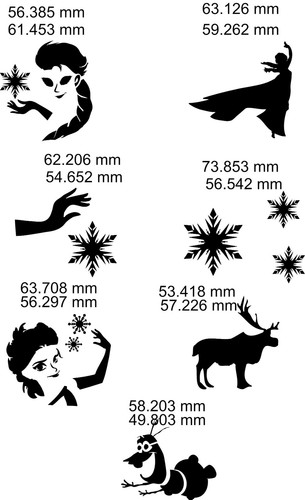 Glitter Tattoo 21 x Body art glitter tattoo Glass etching stencils - Picture 62 of 141