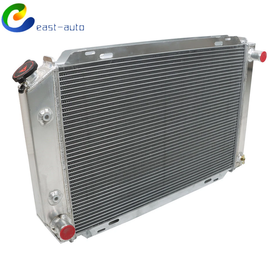 Radiador de carreras 3 filas de aluminio completo para Ford Mustang GT/LX V6/V8 1979-1993 AT/MT Foto 4 de 4