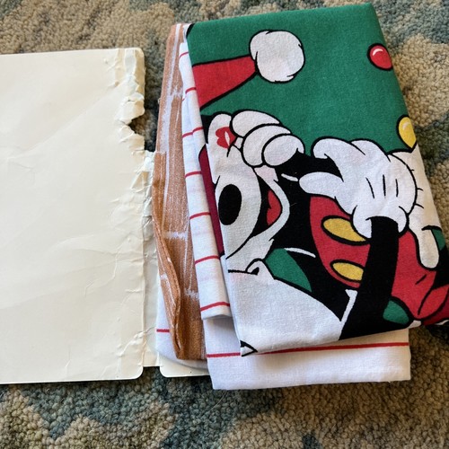 Vintage Disney Mickey And Minnie Pillowcase Mistletoe Kisses Christmas 90s - Picture 2 of 6