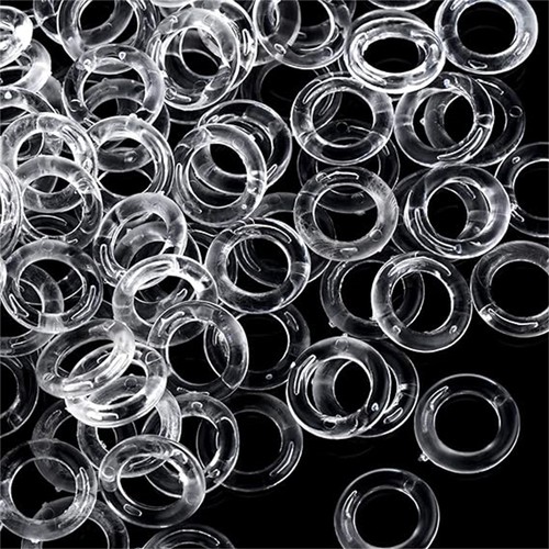 100PCS 13mm Clear Plastic Roman Blind Curtain Rings O-Rings for Roman Shades AU - Picture 11 of 12