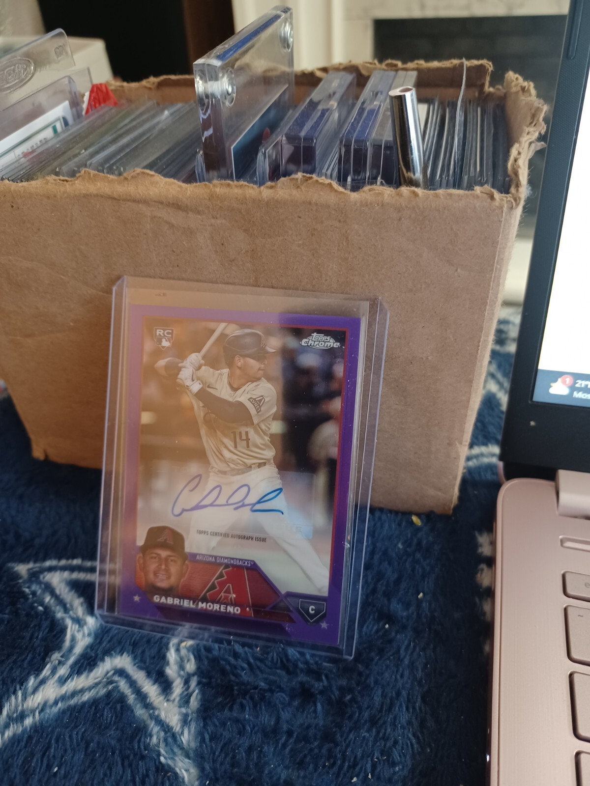 2023 topps chrome baseball autograph gabriel moreno #ac-gm /250 purple update