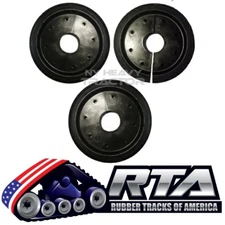 14" DuroForce Rubber Idler Wheel Kit of 3 Front Only For ASV 2800 2810 4810