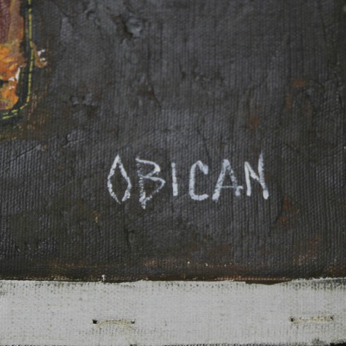 "ON A STROLL" By Jovan Obican Signed Oil on Canvas 30"x40" w/ COA - Picture 2 of 2