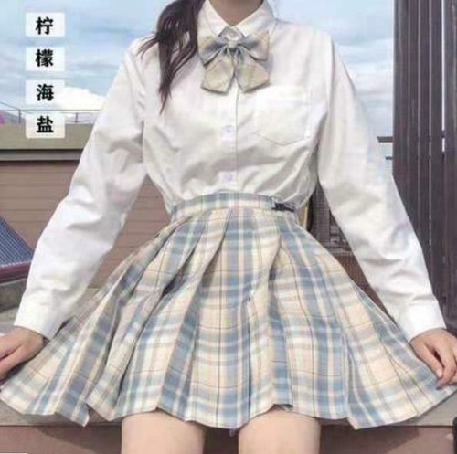 Japan Schulmädchen JK Uniform Matrosenanzug Langarm Bluse + Faltenrock Anzug - Bild 27 von 30