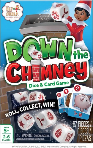 New Elf on the Shelf DOWN the CHIMNEY Dice & Card Game Factory Sealed Christmas - Picture 5 of 18