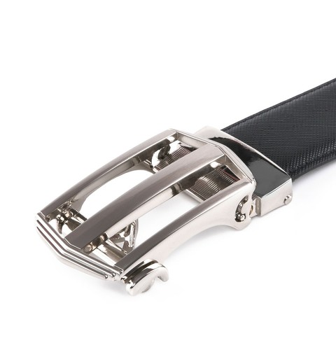 Cinturón de cuero sintético para hombre trinquete cinturón de vestir para hombre, ajuste a medida - Imagen 5 de 19