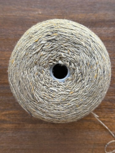 5% Alpaca 65% Merino Wool Speckled Neps Yarn Cone 1/3nm Low-twist Single-ply UPW - Picture 26 of 33