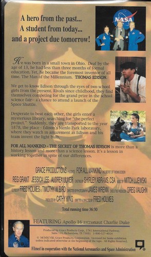 For All Mankind: THE SECRET OF THOMAS EDISON (VHS) Clamshell LIKE NEW! OOP HTF - Picture 2 of 2