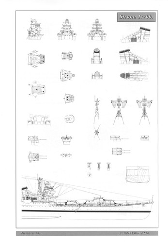 Tone The Japanese Heavy Cruiser Profile Morskie 13 Magazine 1:500 Scale - Picture 15 of 16