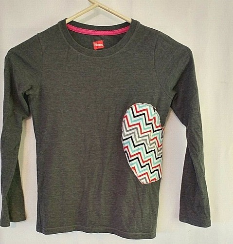 Girls Jeans & Top Crazy 8 Jeans Lt Blue & Hanes Graphic Tee Long Slv Sz 8 #8593 - Picture 6 of 8