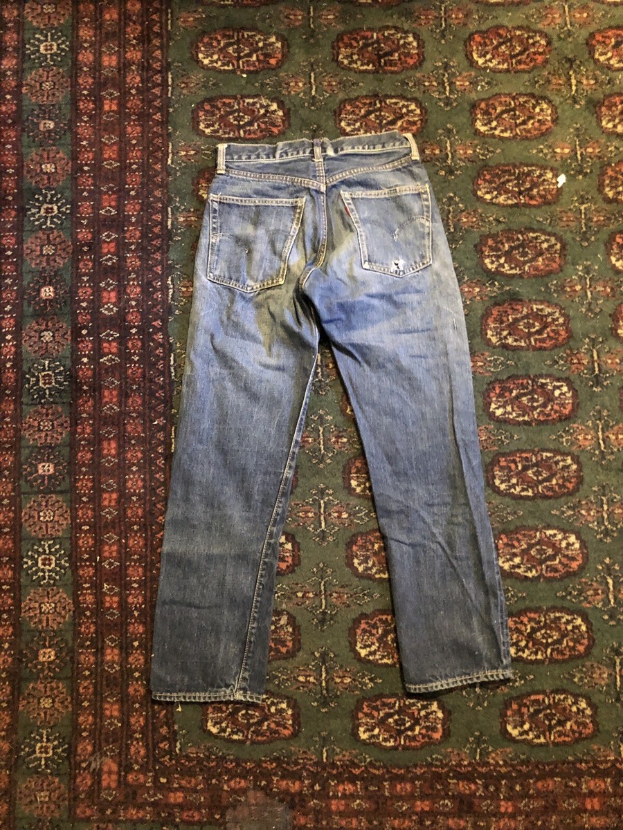 Vintage 60s Levis 502XX Big E Selvedge V-Stitch Talon 42 Vintage 60s Levis 502XX Big E Selvedge V-Stitch Talon 42