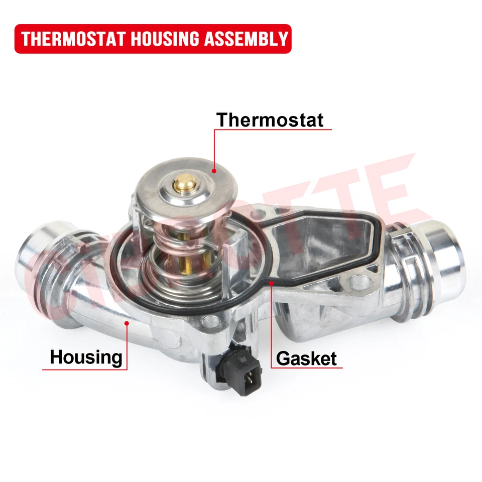 Conjunto de carcasa de termostato de actualización para BMW E46 E39 325i 330i 525i 530i X5 X3 Z4 Foto 4 de 4