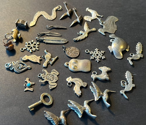 Vintage Silver Milagros and Charms Collection - 30 Pieces - Southwest Folk Art - Picture 2 of 8