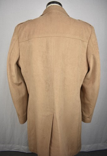 1939-49 Stratojac Solid Light Brown Suede Four Button Overcoat Size: 42 - Large - Picture 6 of 10