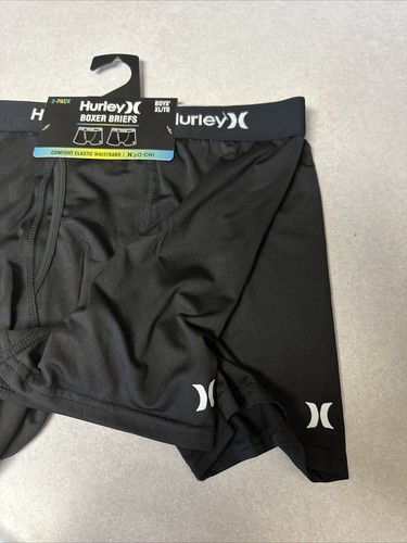 Hurley Boys Boxer Briefs Size XL 18-20 H2O Dri 2 Pack NEW Comfort Waistband - Picture 6 of 6