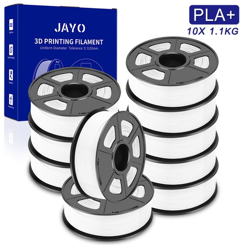 JAYO 10KG Blanc PLA+ Filament d’imprimante 3D 1,75mm 1,1KG Absence de colmatage - Afbeelding 1 van 14