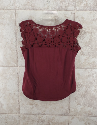 California Hollister Häkelspitze Siebdruck ärmelloses Shirt Tank Gr. S - Bild 2 von 7