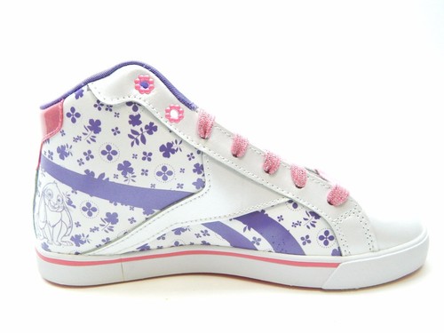REEBOK KIDS SOFIA COURT MID WHITE ORCHID PINK M47065 GIRLS SHOES - Picture 2 of 8