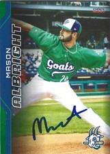 Mason Albright Autographed 2024 Hartford Yard Goats Team Set Card - Rockies