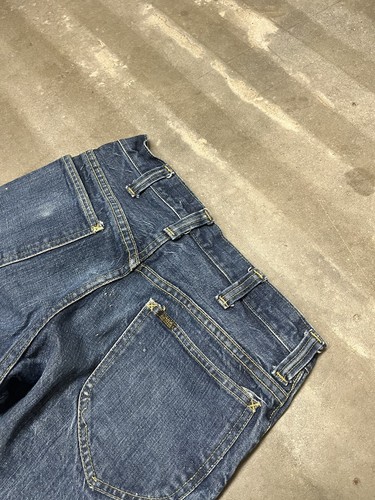 True Vintage 70s Lee Flare Bell Bottoms Dark Denim Jeans Talon 28 x 30.5 - Picture 2 of 8