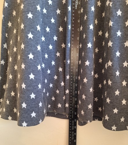 Modcloth Damen große A-Linie Kleid grau Sterne 3/4 Arm U-Ausschnitt süß - Bild 4 von 7