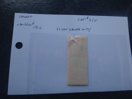 canada used stamp back of the book #Fe6 cat. $3 5.00 slight damage on top - Picture 2 of 2