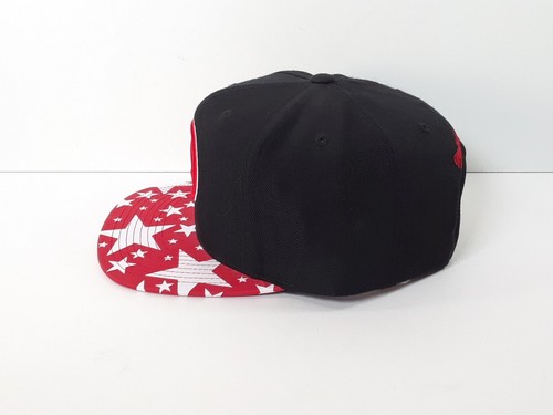 Mitchell & Ness Atlanta Hawks NBA Rojo Negro Blanco Estrellas Bill Snapback Gorra Gorra - Imagen 3 de 8