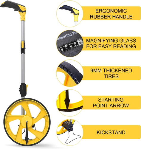 Measuring Wheel in Feet and Inches, Mechanical/Double Collapsible/One Key Reset - Bild 4 von 12