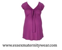 Maternity Tie Front Top Purple Size 16 & 18 Maternity Tie Front Top Purple Size 16 & 18