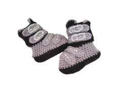 Crochet baby boy girl ski boots, Newborn shoes, baby shower gift