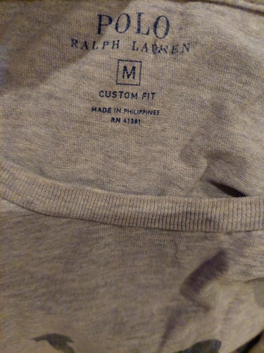 POLO RALPH LAUREN T-SHIRT RL FOOTBALL CUSTOM FIT GRAU KURZARM GR. S Lesen!! - Bild 3 von 4