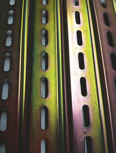6 Pieces DIN Rail Slotted Steel Zinc Plated RoHS 8 in. long 35mm 7.5mm - Picture 2 of 2